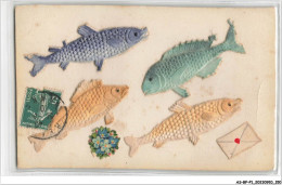 AS#BFP1-0076 - Animaux - Poisson - Carte Avec Ajouti - Fish & Shellfish