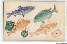 AS#BFP1-0076 - Animaux - Poisson - Carte Avec Ajouti - Pesci E Crostacei