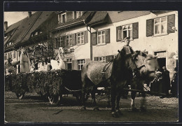 Foto-AK Bräunlingen, Fasnet 1927, Festwagen Auf Der Strasse  - Carnevale