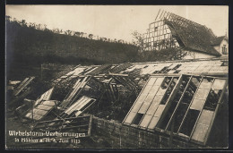 AK Mühlen / Neckar, Verheerungen Nach Dem Wirbelsturm 1913  - Inondations