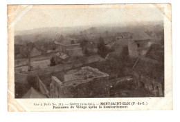 MONT SAINT ÉLOI, Panorama Du Village Après Le Bombardement. - War 1914-18