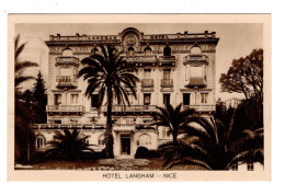 06 NICE, Hôtel LANGHAM. ( VOIR SCAN ). - Cafés, Hoteles, Restaurantes