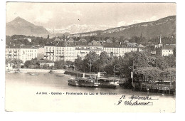 GENÈVE, Promenade Du Lac Et Mont Blanc. 2 SCAN. - Sonstige & Ohne Zuordnung
