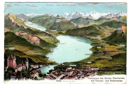 Panorama Des Berner Oberlandes  Mit Thuner Und Brienzersee, Panorama De L'Oberland BERNOIS . 2 SCAN. - Sonstige & Ohne Zuordnung