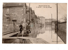 91 JUVISY Sur ORGE, Crue Du 6 Janvier 1924. Rue Du Collège. - Juvisy-sur-Orge