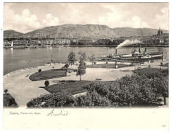 GENÈVE, Place Des Alpes. Carte Double, Très Belle. 2 SCAN. - Sonstige & Ohne Zuordnung