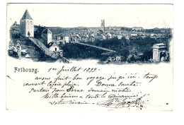 FRIBOURG, Voyagée En 1899. RARE. 2 SCAN. - Autres & Non Classés