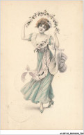 AV-BFP2-0540 - ILLUSTRATEUR - M.M. Vienne NÂ°650 - Jeune Femme Dansant Avec Une Guirlande De Fleurs - Vienne