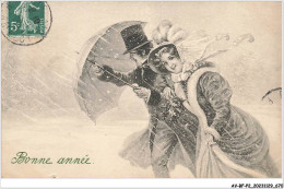 AV-BFP2-0523 - ILLUSTRATEUR - Vienne NÂ°5001 - Bonne Année - Couple Marchant Sous La Neige - Vienne