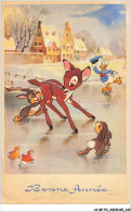 AV-BFP2-0493 - WALT-DISNEY - Bonne Année - Bambi, Pan-Pan Et Donaild Pâtinant - Disneyland