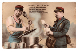 LES DEUX AMIS DU SOLDAT. Cuisinier Et Facteur. - War 1914-18