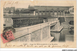 AR#BFP1-75-0827 - PARIS - Gare Du Métropolitain à La Bastille - Métro - Paris La Nuit