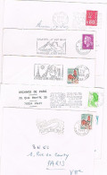 75 PARIS 1,12,XVI,52,113 - 5 Plis Avec Flammes SECAP Illustrées  Thème Propreté De La Ville Environnement écologie (80) - Mechanical Postmarks (Advertisement)