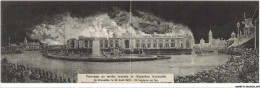 AQ#BFP1-BELGIQUE-0048 - BRUXELLES - Exposition Universelle - Panorama Du Terrible Incendie - Carte Double - Wereldtentoonstellingen