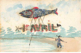 REPRESENTATIONS PHILATELIQUE #FG56235 MONTAGE TIMBRES POISSON 1 ER AVRIL - Sellos (representaciones)