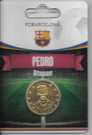 Médaille Touristique Arthus Bertrand AB Sous Encart Football Barcelone Saison 2011 2012 Pedro - Undated