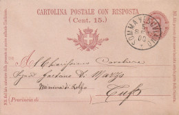 Italy. A205. Somma Vesuviano. 1900. Annullo Grande Cerchio SOMMA VESUVIANO, Su Cartolina Postale - Storia Postale