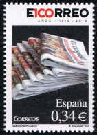 España 2010 Edifil 4562 Sello ** Diarios Periodicos Centenarios El Correo Vizcaya (1910-2010) Michel 4504 Yvert 4209 - Nuevos