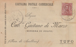 Italy. A205. San Salvo. 1899. Annullo Grande Cerchio SAN SALVO, Su Cartolina Postale Commerciale - Marcophilie