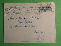 DN17  MAROC   LETTRE  1954  MARRAKESH A LAUSANNE SUISSE  + AFF. INTERESSANT +++ - Covers & Documents