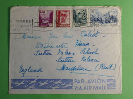 DN17  MAROC   LETTRE  ASSEZ RARE 1954  MARRAKESH A  ENGLAND   + AFF. INTERESSANT +++ - Briefe U. Dokumente