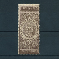 ESPAÑA 1893/94 — SELLO FISCAL 10 Cts. TIMBRE NUEVO ** MNH - Fiscali