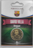 Médaille Touristique Arthus Bertrand AB Sous Encart Football Barcelone Saison 2011 2012 David Villa - Undated