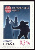 España 2010 Edifil 4565 Sello ** XACOBEO Año Santo Compostelano Peregrino Y Catedral De Santiago Compostela (Coruña) - Unused Stamps