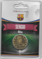 Médaille Touristique Arthus Bertrand AB Sous Encart Football Barcelone Saison 2011 2012 Sergio - Undated