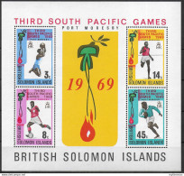 1969 British Solomon Islands South Pacific Games MS MNH SG N. 188 - Sonstige & Ohne Zuordnung