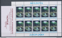 2001 EUROPA CEPT Moldavia/Moldova  Minifoglio  "Acqua"  MNH** - Otros & Sin Clasificación