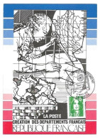 1990 Cachet 200 Ans Du Département Bastia (Corse) Sur N°2622 Sur Carte Gravure Du Poinçon Original Du Timbre - Cachets Commémoratifs