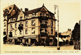 1949 - COLMAR - HOTEL RESTAURANT DE L'EUROPE - Léon MEYER Propriétaire - Colmar