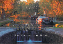 Navigation Sailing Vessels & Boats Themed Postcard Le Canal Du Midi Chanel - Voiliers