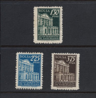 ESPAÑA—Bolsa De Barcelona — SELLOS FISCALES. 3 TIMBRES NUEVOS ** MNH - Revenue Stamps