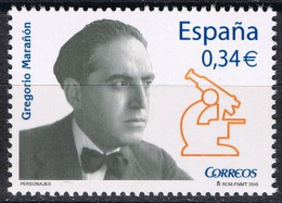 España 2010 Edifil 4572 Sello ** Personajes Gregorio Marañon Y Posadillo (1887-1960) Médico Cientifico Michel 4514 - Nuovi