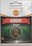 Médaille Touristique Arthus Bertrand AB Sous Encart Football Manchester United  Saison 2011 2012 Berbatov - Non Datati