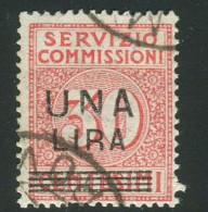 REGNO 1925 SERVIZIO COMMISSIONI 1 L. 30 C.USATA - Taxe