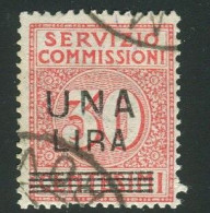 REGNO 1925 SERVIZIO COMMISSIONI 1 L. 30 C.USATA - Portomarken