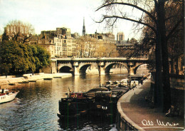 Navigation Sailing Vessels & Boats Themed Postcard Paris Seine Notre Dame Bridge Barge - Voiliers