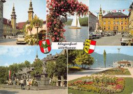 Klagenfurt / Wörthersee Kärnten Mehrbildkarte - Landhaus, Alter Platz, Lindwurm, Autos - Klagenfurt