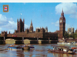 Navigation Sailing Vessels & Boats Themed Postcard London House Of Parliament River Thames - Voiliers