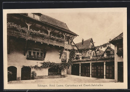 AK Tübingen, Hotel Lamm, Gartenhaus Mit Einzel-Autohallen  - Tuebingen