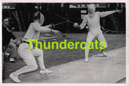 OLYMPIA 1936 IMAGE CHROMO OLYMPICS OLYMPIC GAMES BAND II BILD 175 FENCING ESCRIME HANDRICK BRAMFELD - Tarjetas