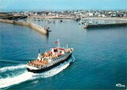 Navigation Sailing Vessels & Boats Themed Postcard Quiberon Aerial View Guerveur Ship Port Maria - Voiliers