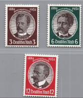 Deutsches Reich Michel Nummer 540 - 542 Postfrisch - Other & Unclassified