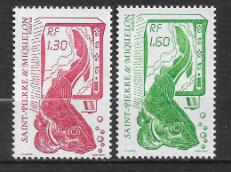 SAINT PIERRE ET MIQUELON N°   490/91   "  LA PÊHE " - Unused Stamps