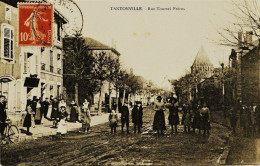 1962 - TATONVILLE  -   RUE TOURTEL  FRERES     ANIMEE   Circulée 1914    Tres Beau Plan - Other & Unclassified