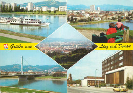 Navigation Sailing Vessels & Boats Themed Postcard Linz A.d. Donau River Cruise - Voiliers