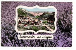 04 DIGNE, SOUVENIR De DIGNE, 1 Vue  Éditeur MAR à NICE. 2 SCAN. - Digne